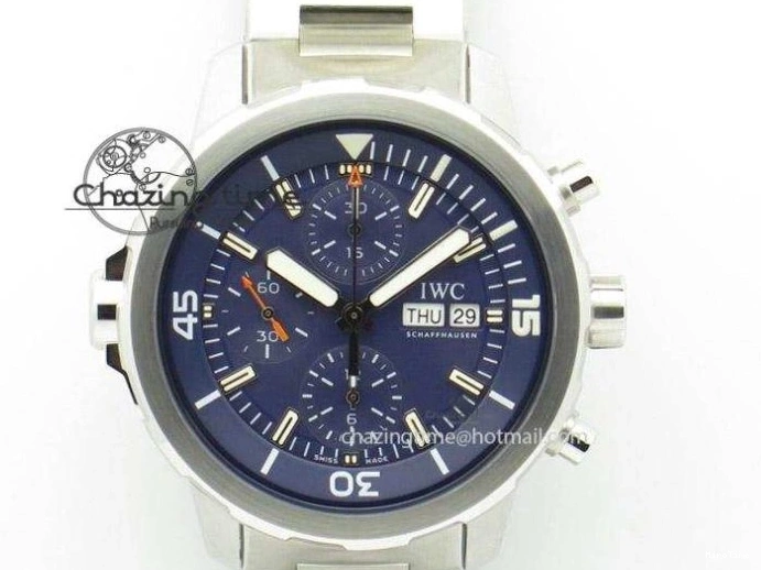 MIROTIME 0201 Da Vinci IW356601 SS TW 1:1 Best Edition Blue Dial On Black Leather Strap A Durable 7239